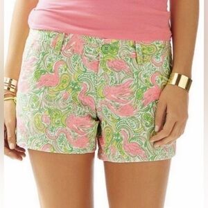 Lilly Pulitzer The Walsh Short Pink Flamingo Size 000